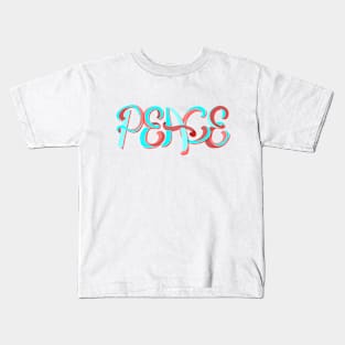 Quotes Peace motivational typography Kids T-Shirt